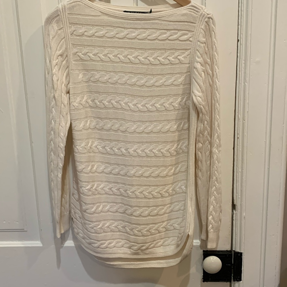 Ralph Lauren Boat neck cable knit sweater